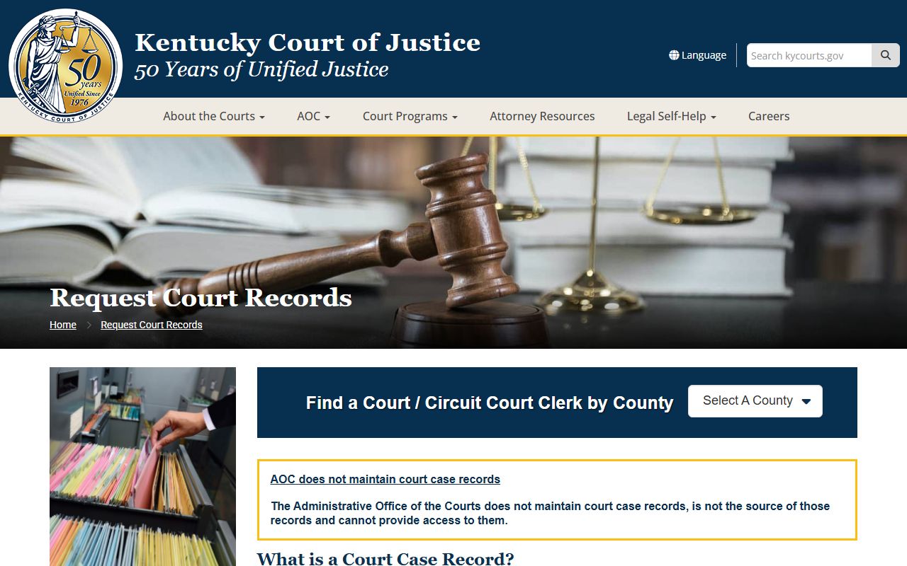 Menifee County court records request guidance