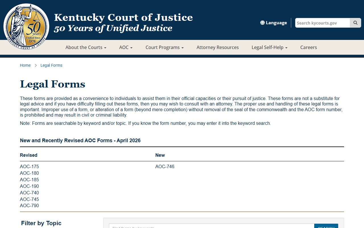 Menifee County court records Kentucky legal forms and court access