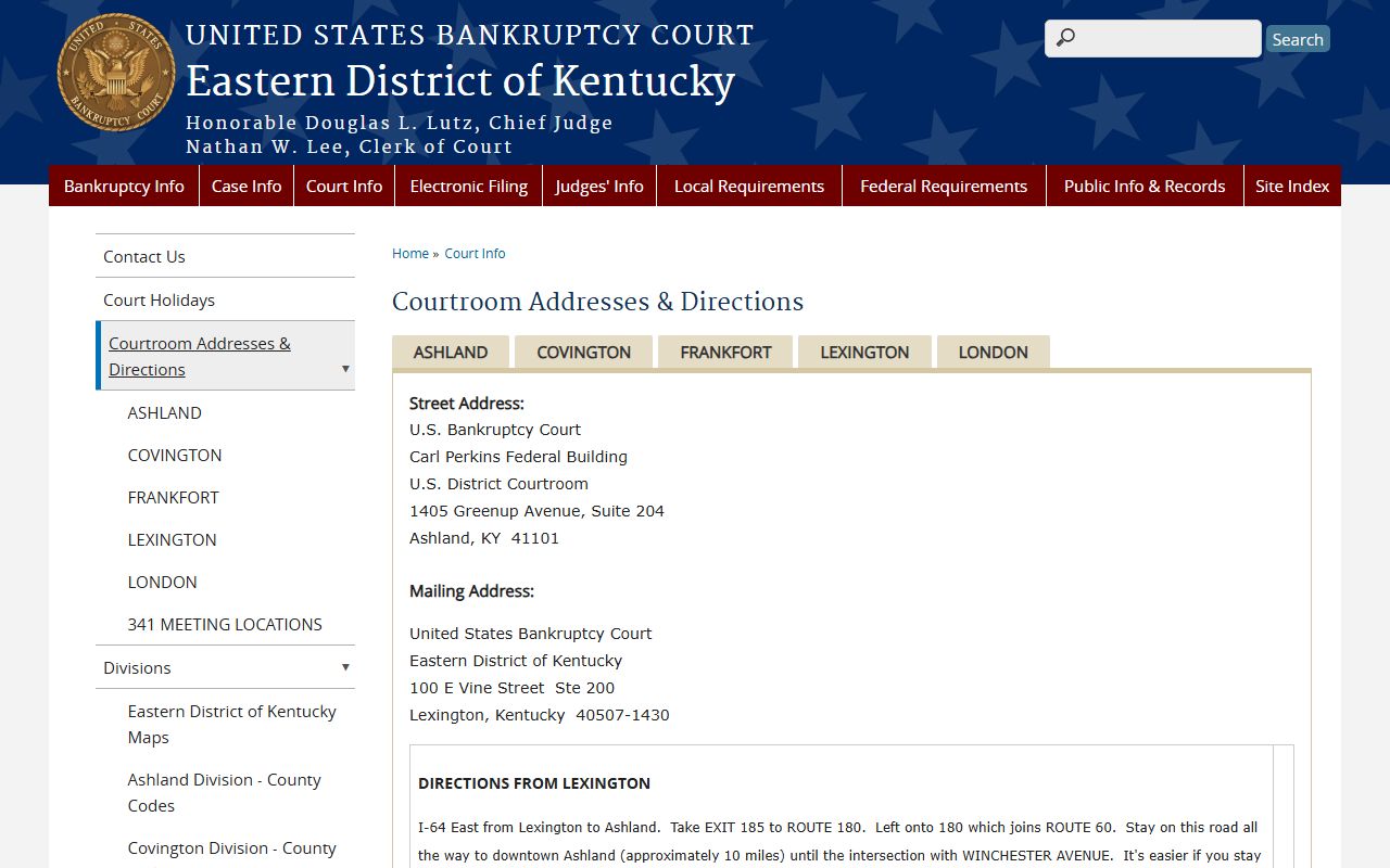 Menifee County probate records bankruptcy court locations